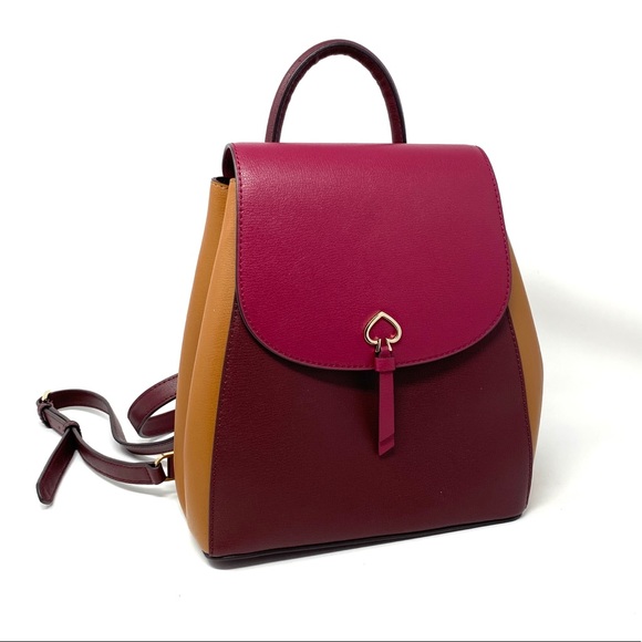 Kate Spade Leather Backpacks Burgundy